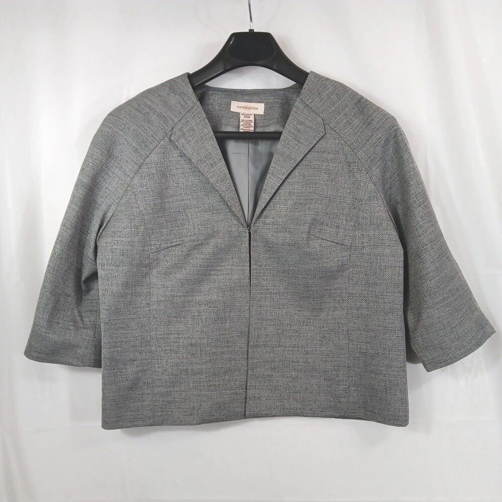 Covington Blazer Women's Size Large 1/2 Sleeve Blue